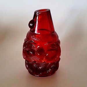 Fenton Vintage Glass Santa Fairy Tea Light Lamp (2) Piece